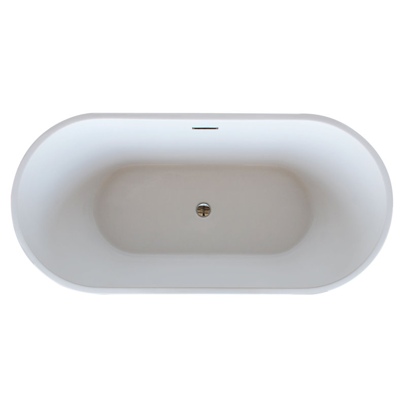 Dover Glossy White Freestanding Acrylic Soaking Bathtub