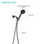 Pomme de douche à main avec 5 réglages - haute, caractéristique, bronze huilé, modes de pulvérisation bronze inclus, système d'absorption de chaleur, installation facile-118034390