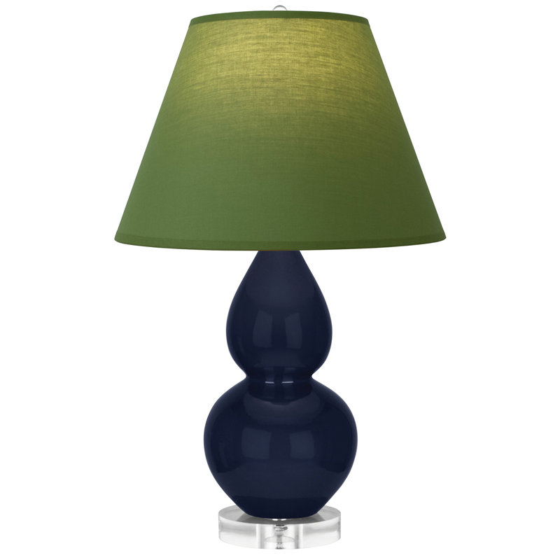 Petite lampe d'appoint à double gourde, Thé vert / taupe, Bleu