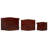  Nesting Side Tables 3 Pcs Brown Solid Mahogany Wood-1100693661