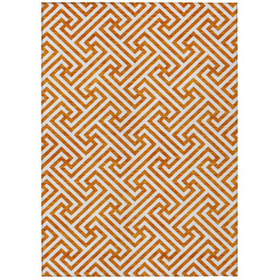 Washable Geometric Indoor / Outdoor Rug