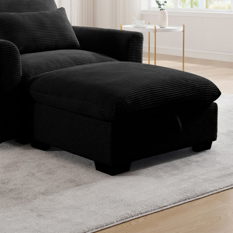 Karaka Upholstered Ottoman, 46 cm H x 30 cm W
