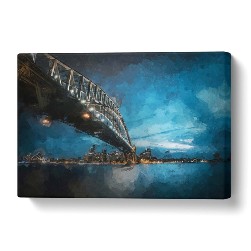 Sydney Harbour Bridge In Australia In Abstract - No Frame Print on Canvas, 60 cm H x 90 cm W