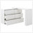 Six Drawers, Removable Desktop, Three Storage Compartments, White Six-Pump Multi-Functional Table