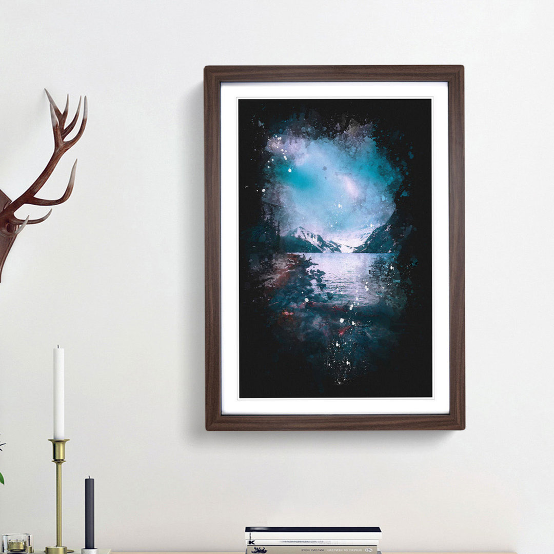 Chephren Lake in Canada - Framed Print