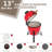 Vinsunny 12.6 in. W Kamado Grill / Smoker Combo Charcoal Grill Gas & Charcoal Combo Grill-94838103
