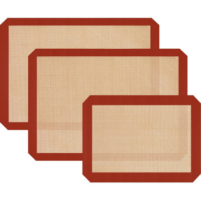 Tapis de cuisson en silicone, paquet de 3 tapis antiadhésifs pour la cuisson