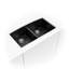 Évier de cuisine 32 po x 19 po à double cuve encastrable en quartz 50/50-89728275
