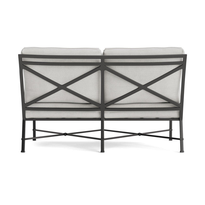 Venetian Outdoor 2 - Seat Loveseat, Fusion Dove, Textured Pewter