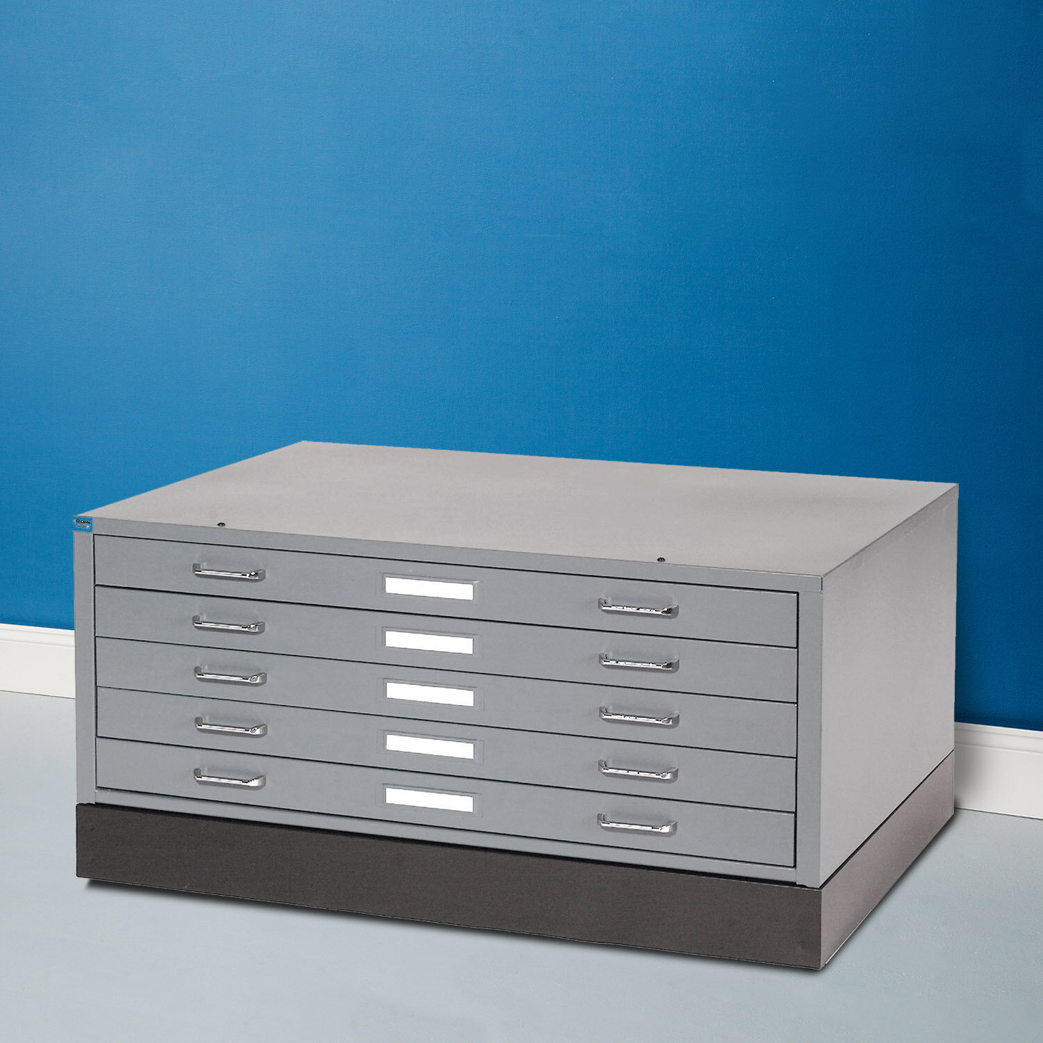 Green Stackable 5-Drawer Flat File Cabinet