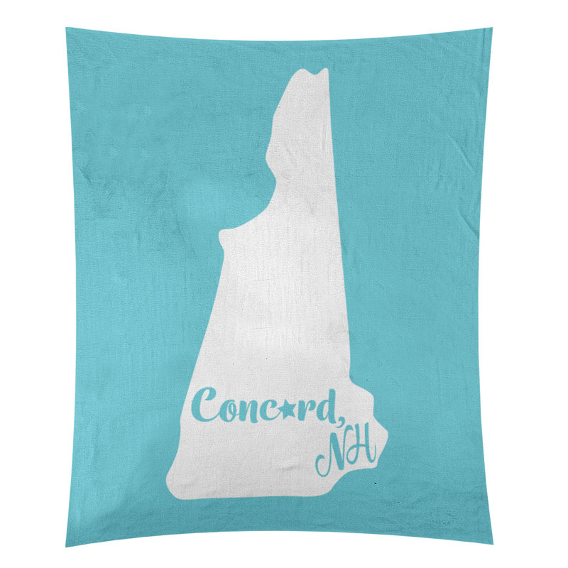 Tapisserie murale Concord, New Hampshire, Bleu sarcelle, H 80 po x l 68 po