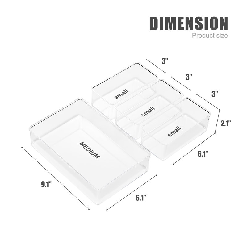 Sorbus Kitchen Pantry Drawer Organizer Set - 4-Piece