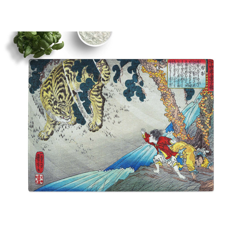 Tempered Glass Yang Xiang by Utagawa Kuniyoshi Chopping Board, 28.5 cm x 20 cm