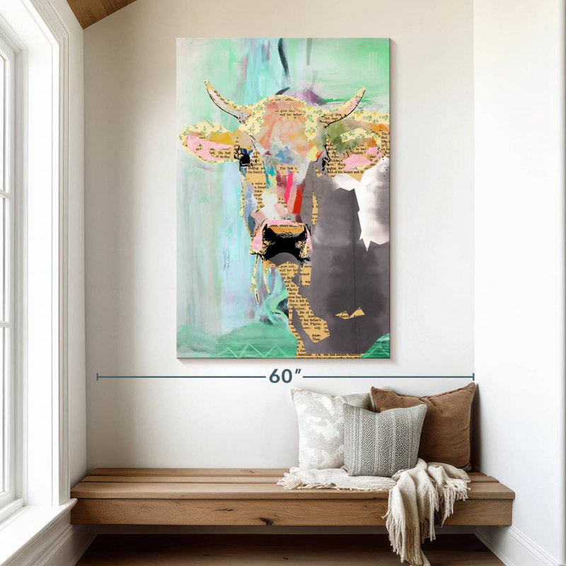 Brampt Cow Collage, 51" H x 34" W