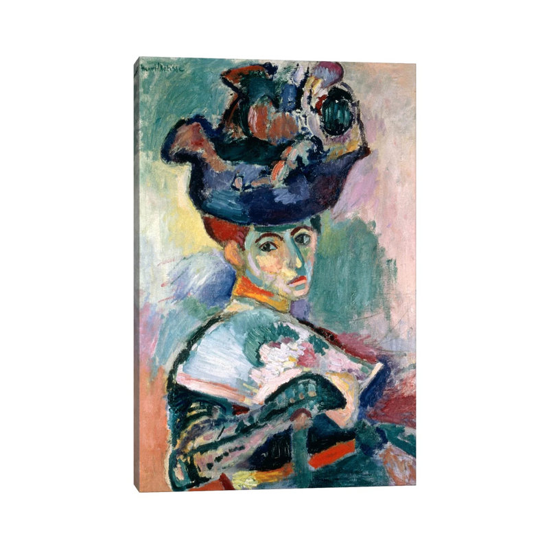 Woman In A Hat (1905) by Henri Matisse - Wrapped Canvas Painting, 66.04 cm H x 45.72 cm W x 1.91 cm D