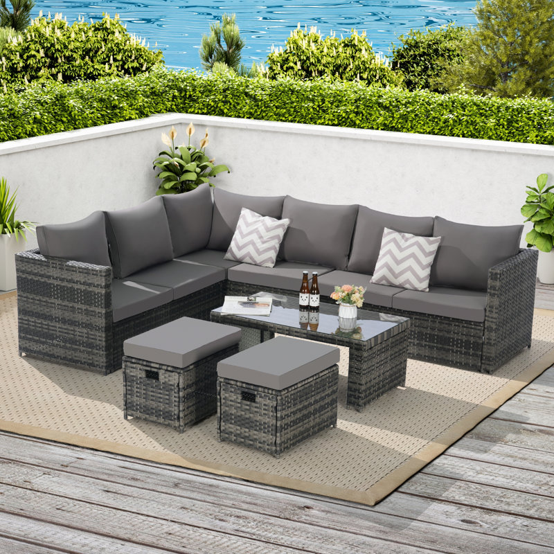 Ensembles repas pour patio, Gris foncé
