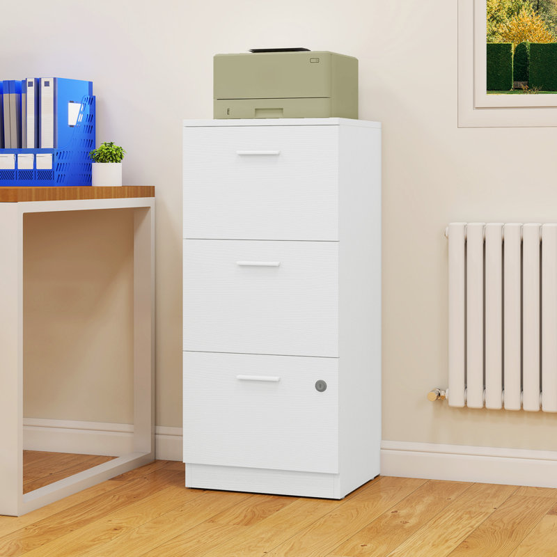 Haafila 3 Drawer Filing Cabinet, White