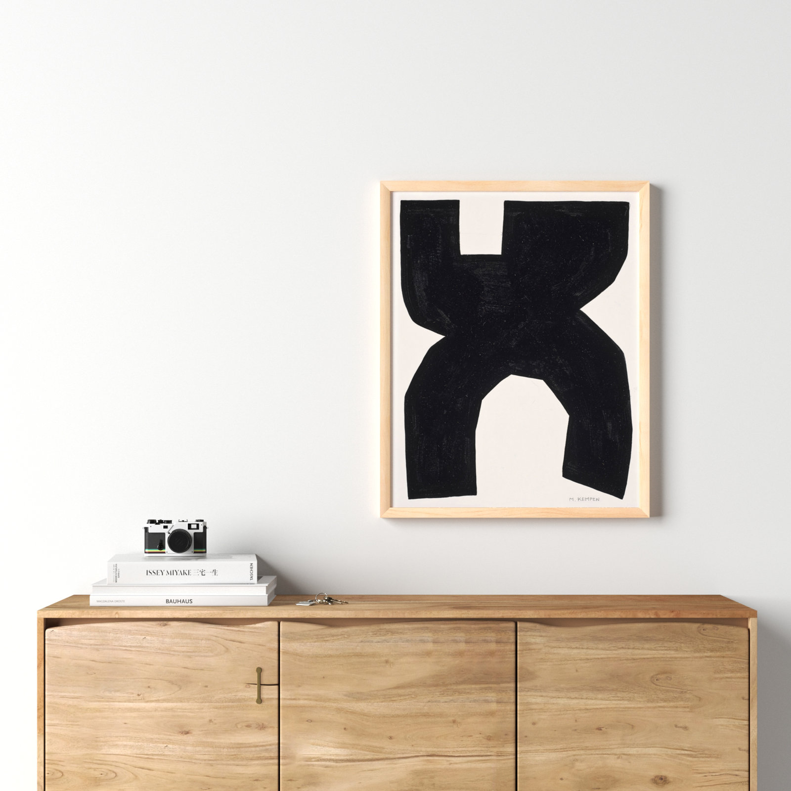 Module On White 1 by Michael Kempen, Brown, 30" H x 24" W x 1.25" D