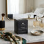 Bougie parfumée cylindrique moderne avec couvercle pour décor de salon Freelon