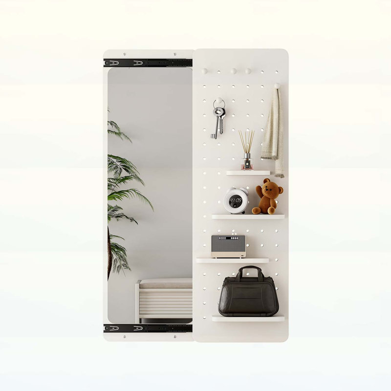 Wall Mounted Full Length Mirror,for Bedrooms,Living Rooms,and Entrances, White