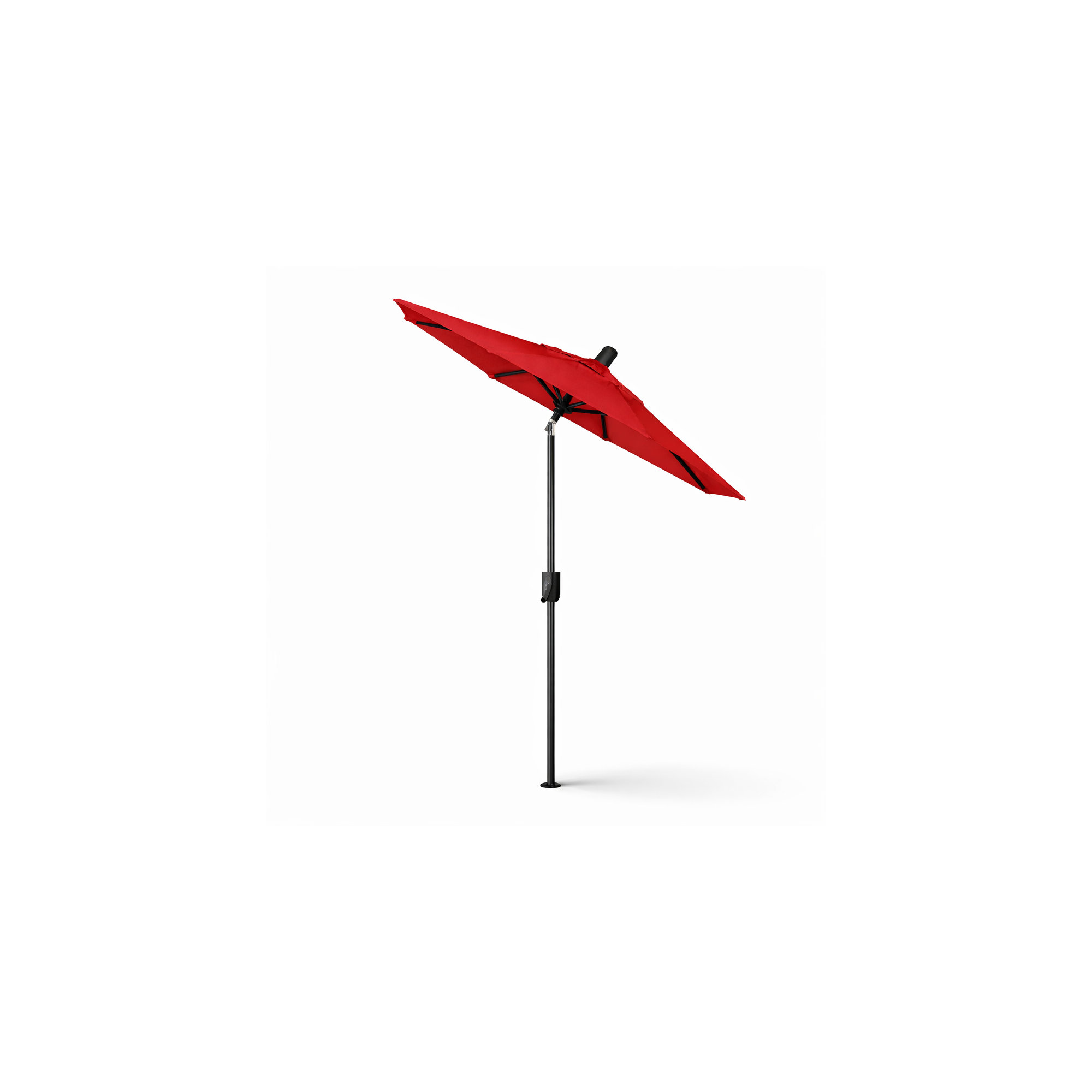 Natalie 74.5'' Outdoor Umbrella, Antique Bronze, Canvas Jockey Red