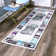 Tapis abstrait gris / bleu / noir Adonia