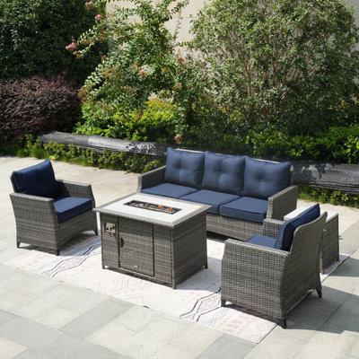 5 - Person Patio Conversation Set with Cushions