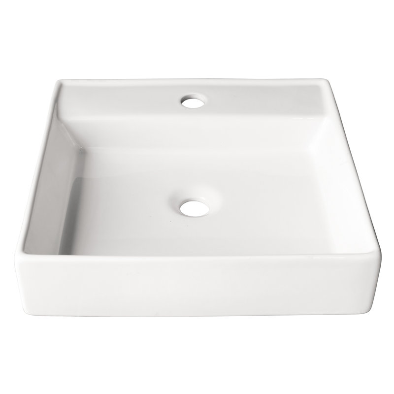 AGUA CANADA Flora 17.38 " Porcelain Square Bathroom Sink