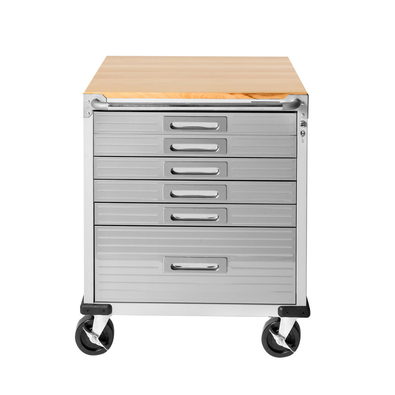 Seville Classics UltraHD 6-Drawer Rolling Cabinet, Granite