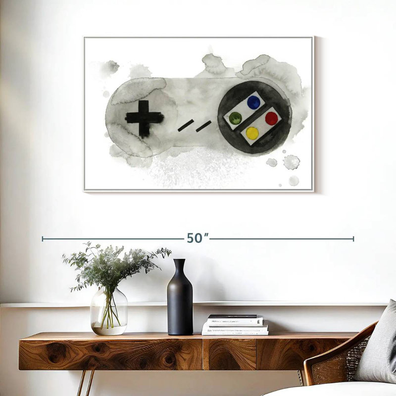 Gamer II, Cadre flottant blanc, 37 po x 25 po
