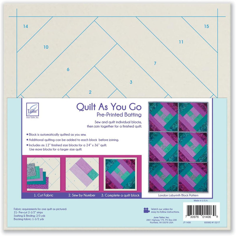 June Tailor Quilt As You Go London Labyrinth Quilt