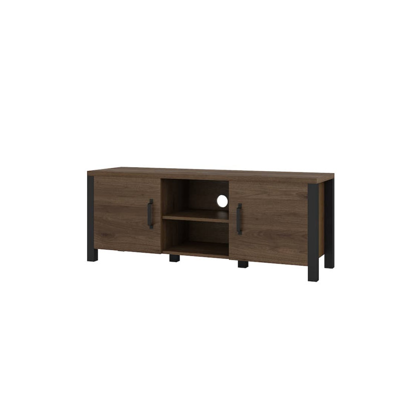 Alodee Unfinished TV Stand for TVs up to 60", Oak Grandson