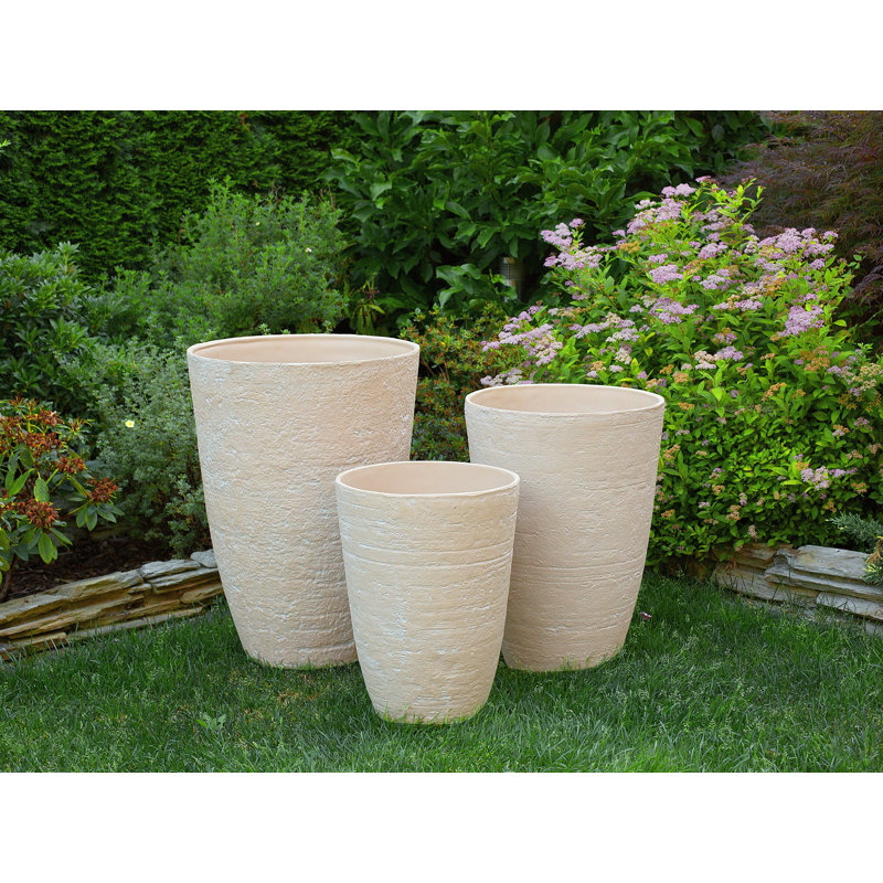 Abdalrhman Pot Planter, Beige, 50cm H x 35cm W x 35cm D
