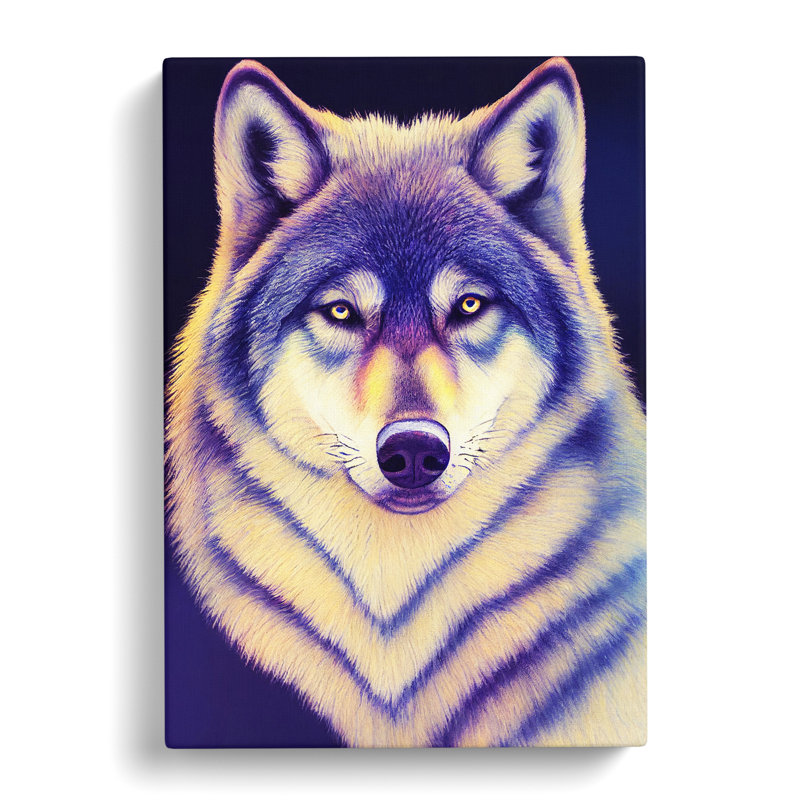 CAN-V0523-2922X Wolf Portrait Vol.2 - Wrapped Canvas Print, 50cm H x 35cm W, No frame