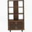 3-Shelf Bookcase With Slatted Doors