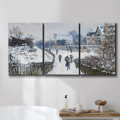 " The Seine At Lavacourt Winter 1879 " 3 - Pieces