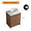 Meuble-lavabo simple 23,64 po avec plateau en céramique Matazzoni