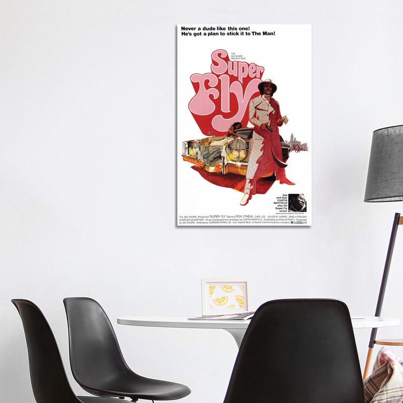 Super Fly Film Poster by Radio Days - Print on Canvas, 101.6 cm H x 66.04 cm W x 3.175 cm D, Wrapped Canvas