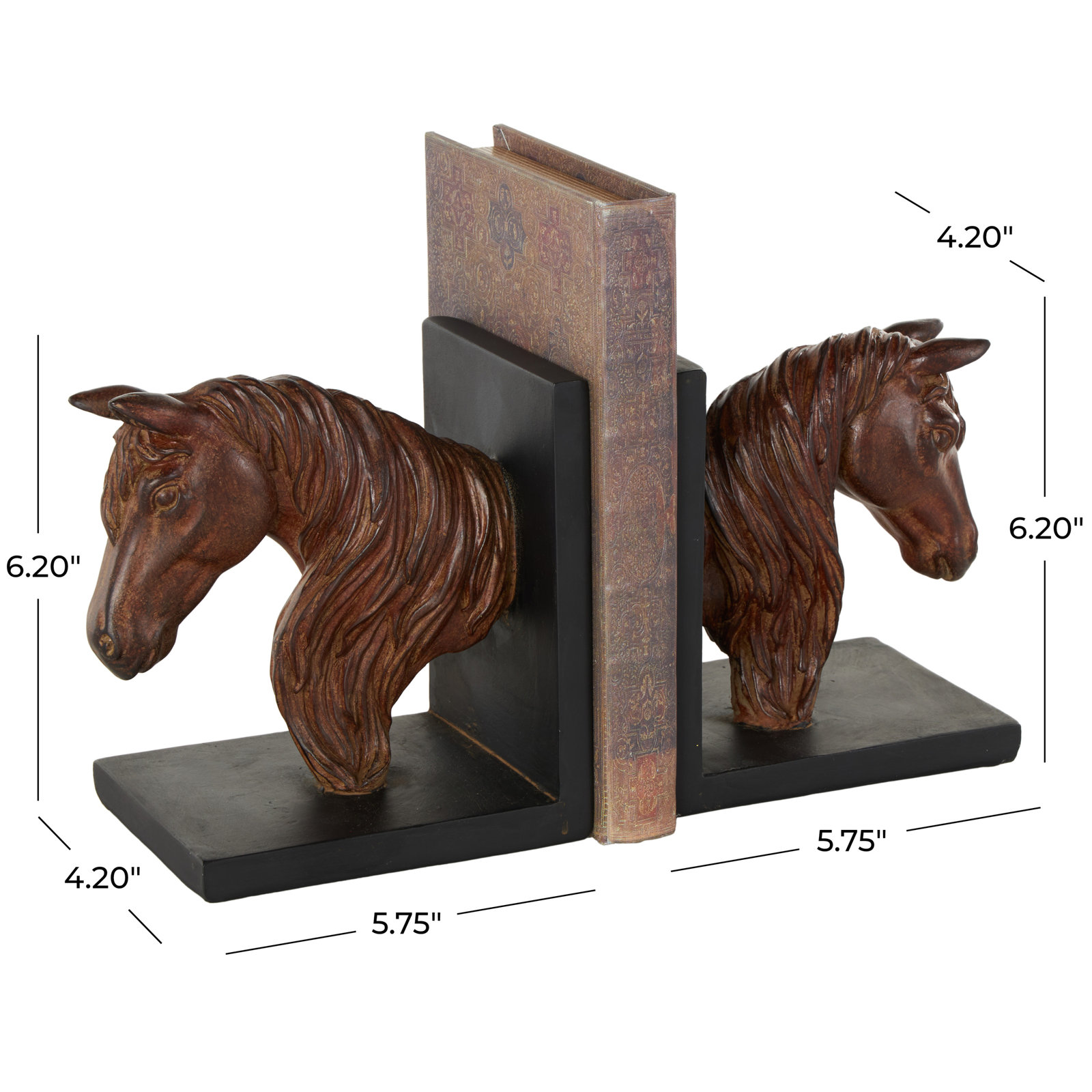 Resin Horse Bookends