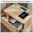 Modern Nightstand With Charging Station, 22" Wide End Table With Drawers & Open Shelf-612080349