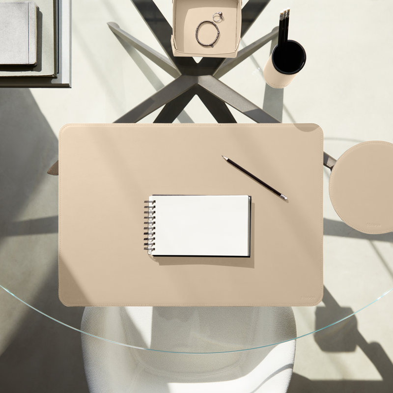 Leather Desk Pad, Beige