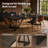 Elegant 71" Modern Dining Table for 8 | Heavy-Duty Metal Frame & Wood Grain Finish