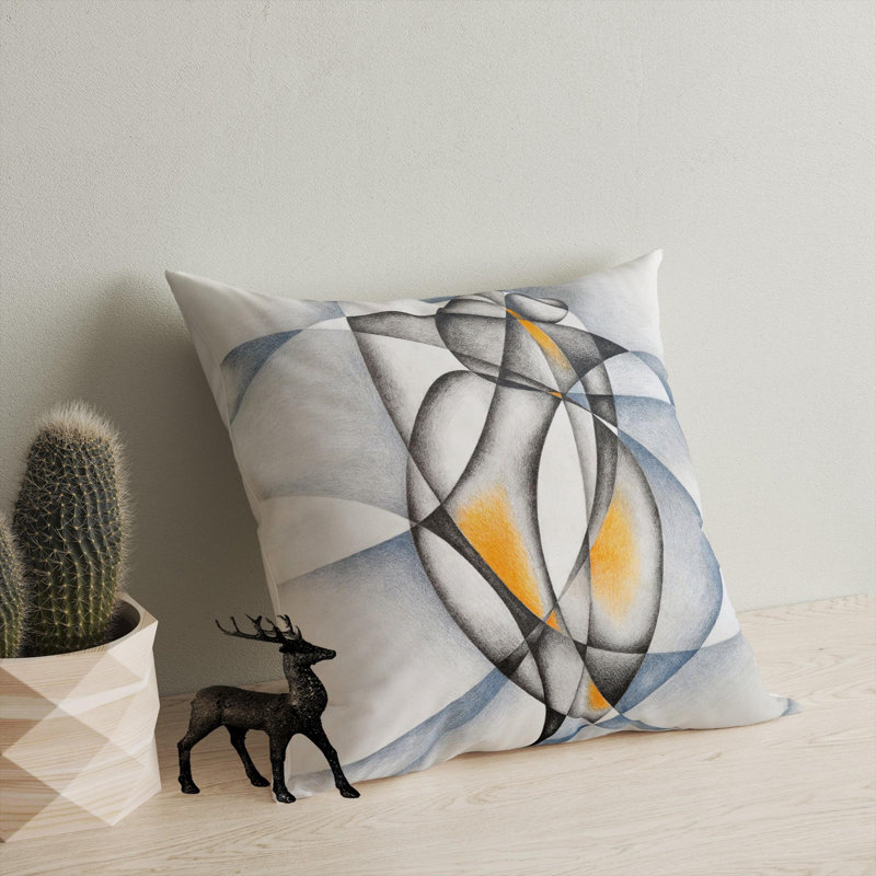 Coussin lavable de qualité supérieure, 17,0 x 17,0 pouces, 50% coton / 50% polyester, rembourrage en silicone, fermeture à glissière dissimulée | Doux, confortable et repassable | Parfait pour la décoration intérieure, le salon et la chambre à cou
