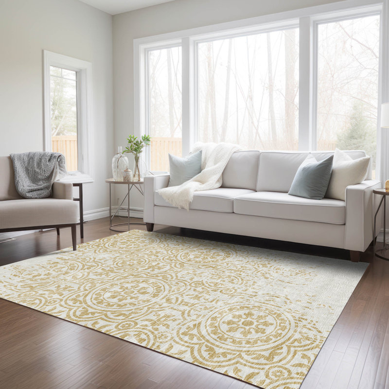 Lamanna Washable Oriental Indoor / Outdoor Rug, Rectangle 2'6" x 3'10"