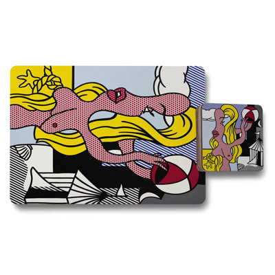 Art Print Placemat Coaster Set Wood Backing Exclusive Collector Collection Limited Edition