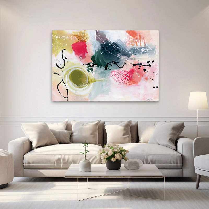Abstrait lumineux - Graffiti abstrait II, H 40 po x l 60 po