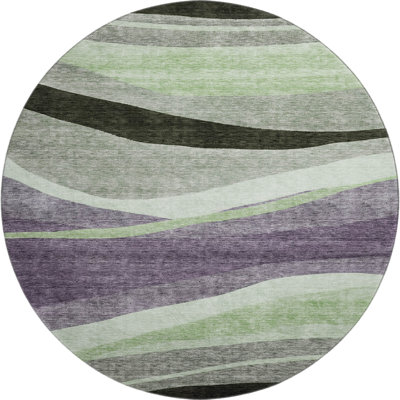 Premium Machine Washable Wayne AMF1098 Swirls Rug