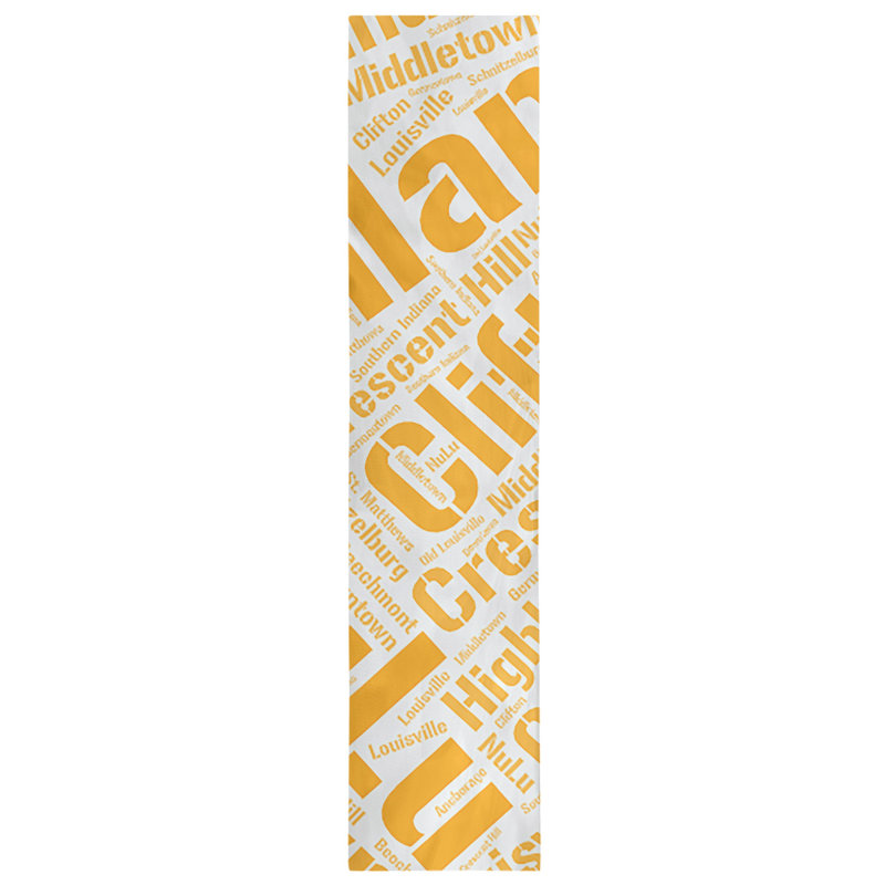 Chemin de table blendtable en coton, 90 po x 16 po, Orange, Louisville