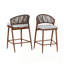 Ensemble de 2 tabourets de comptoir d'extérieur à hauteur de siège en aluminium de 26 po-1138074524