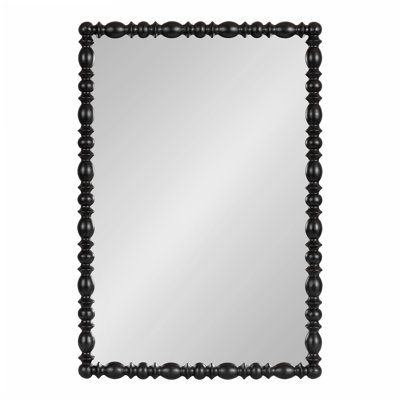 Rectangle Scalloped Wooden Mirror